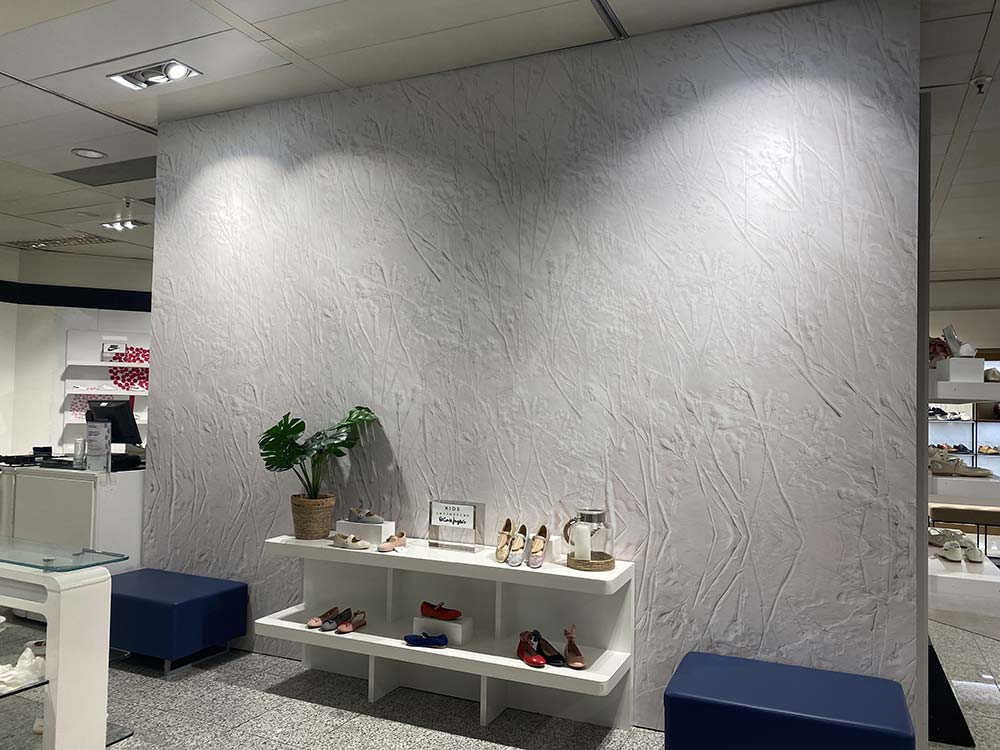 A white wallpaper with texture made with Dimensor S