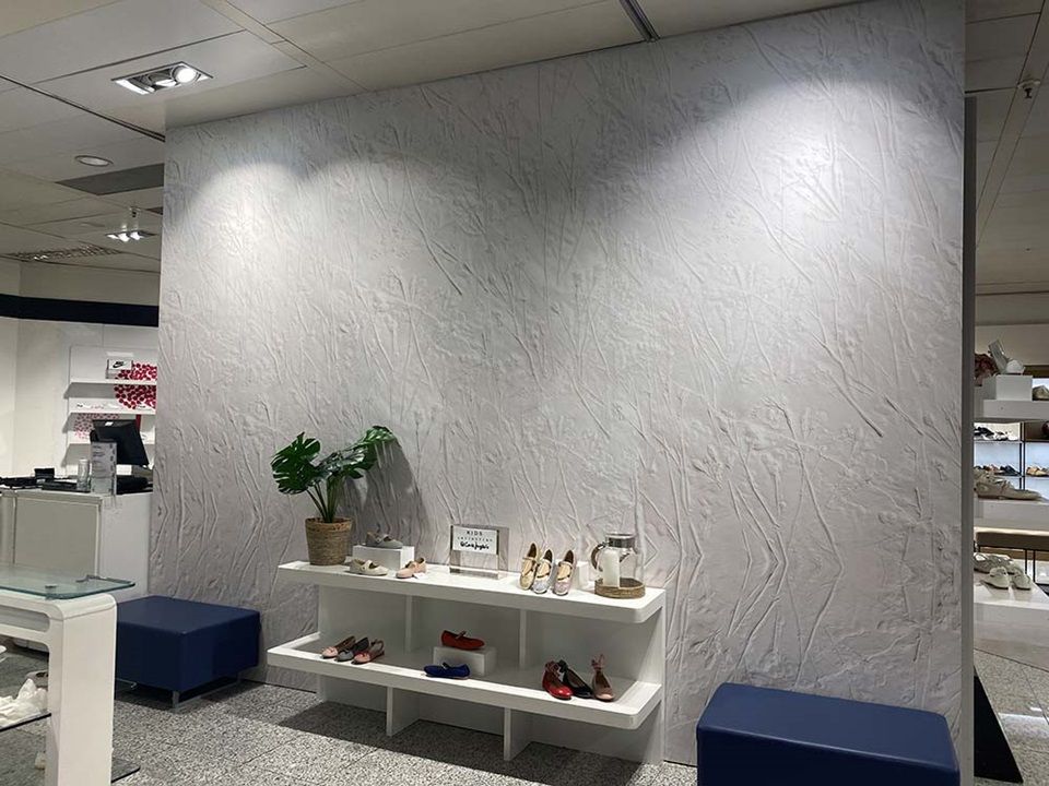 Un papel pintado blanco con textura creado con Dimensor S
