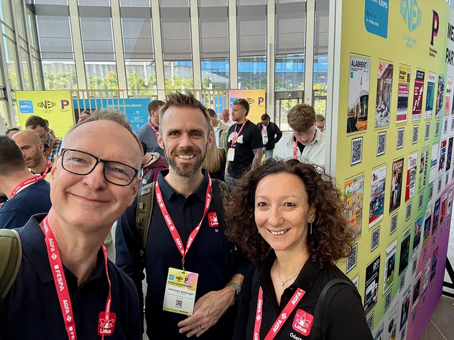 Fespa Berlin: Bernhard Hermanns, Johannes Spielvogel, Odette De Pasquali