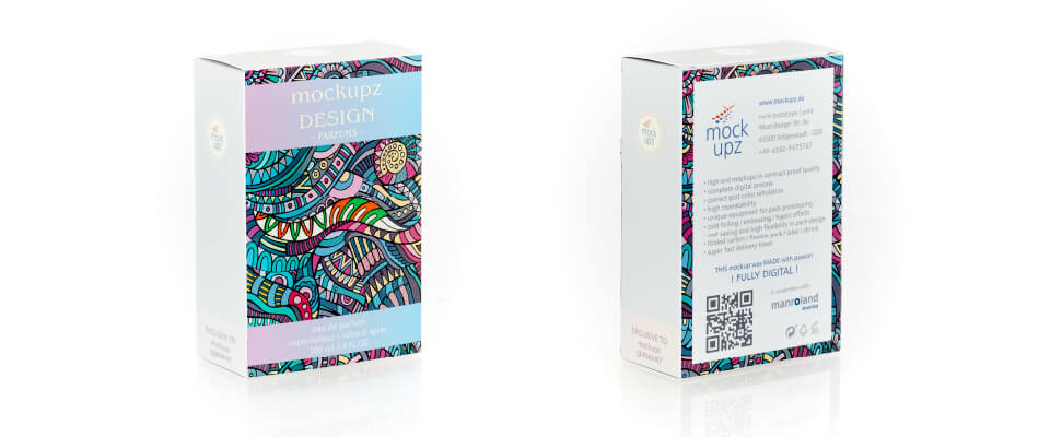 Folded carton packaging printed on holographic card