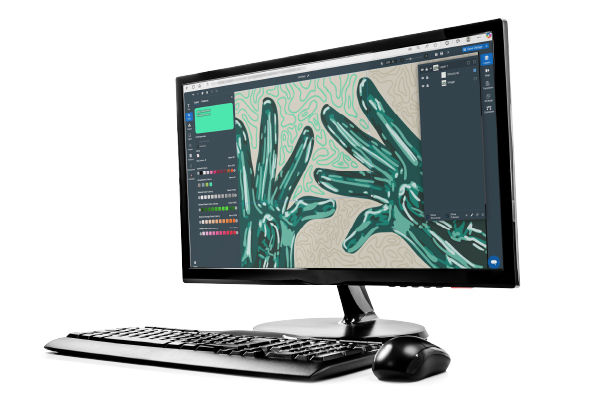DIMENSE Module software showing 3D embossing tools and preview for DA-640 textured printer.