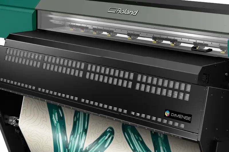 Darstellung der Highdefinition-Technologie von Dimense DA-640 Texturdrucken