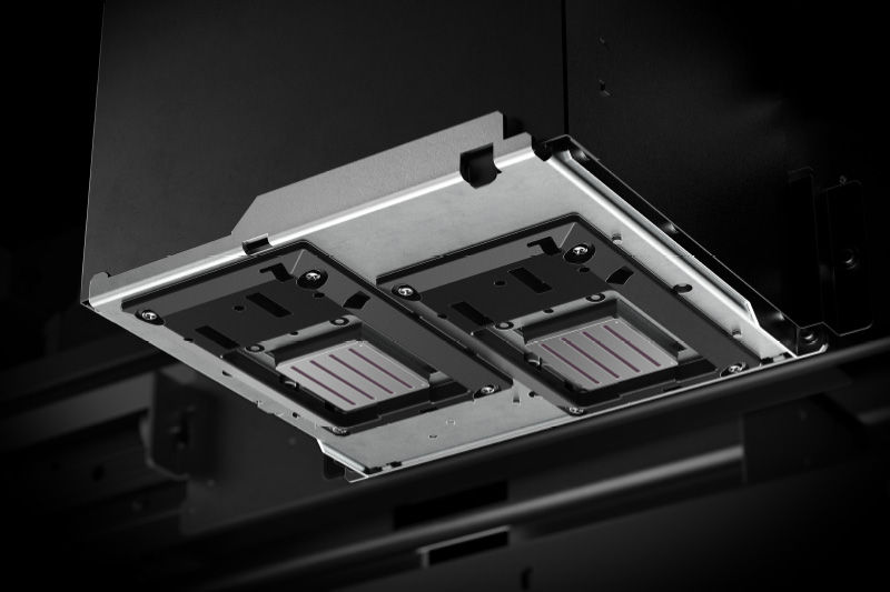 Image de la technologie d’impression qui permet d’imprimer à grande vitesse sur un modèle de la série DGXPRESS ER de Roland DG