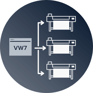 Icono Multi Printer Operation (funcionamiento con múltiples impresoras)