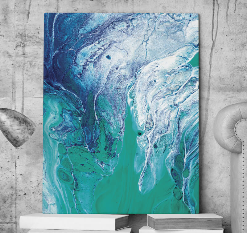 Art abstrait imprimé sur toile