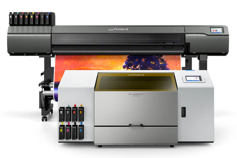 Two canvas printing machines