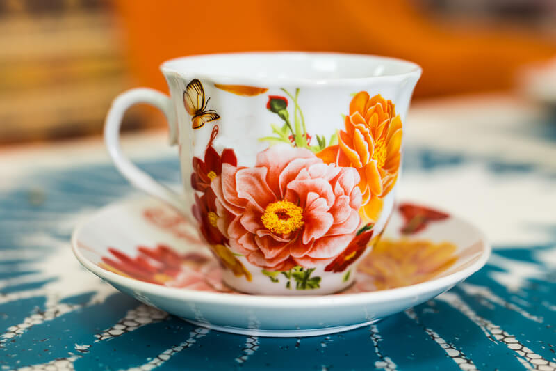 Schitterende gesublimeerde florale mok