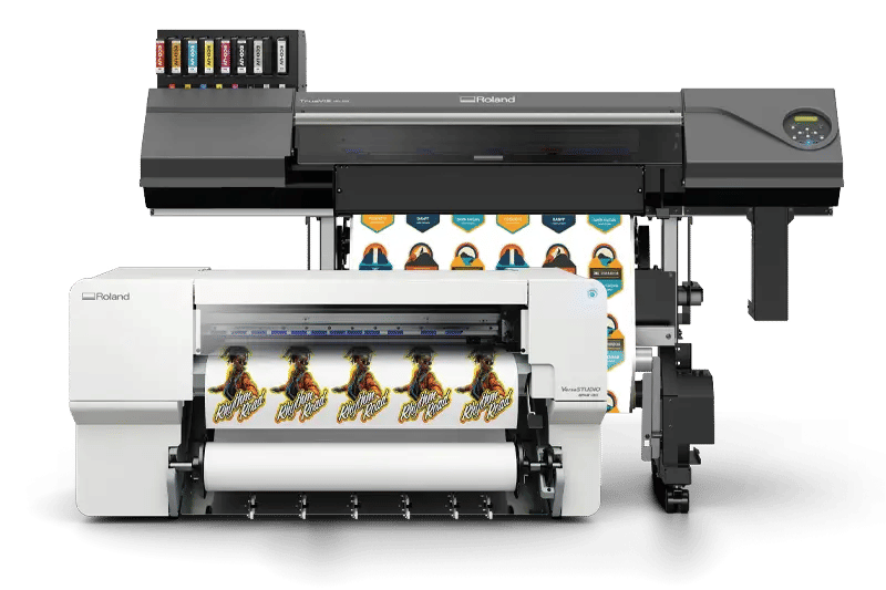 Een kleine stickerprinter voor een grotere