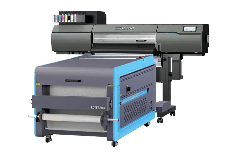 aerial view of a DTF t-shirt printing machine