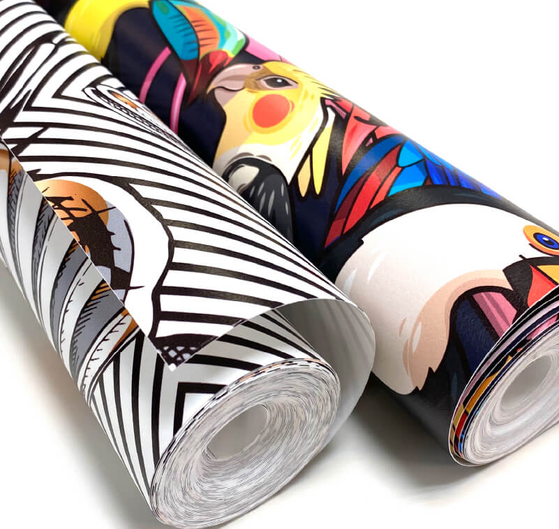 Rolos de papel de parede personalizados impressos digitalmente