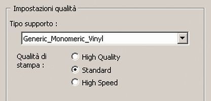 Impostazione del supporto di stampa