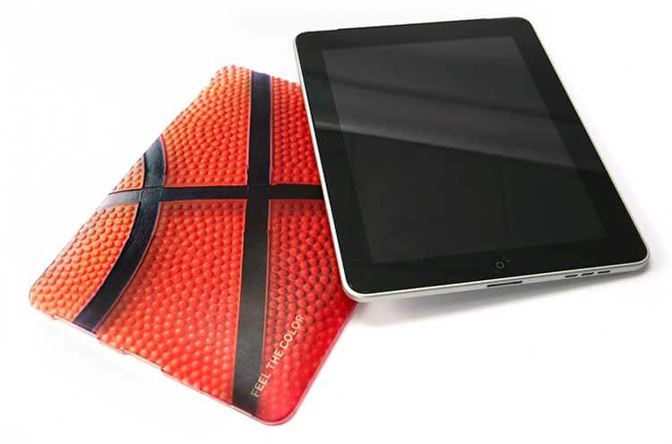 printed textures on a tablet cover