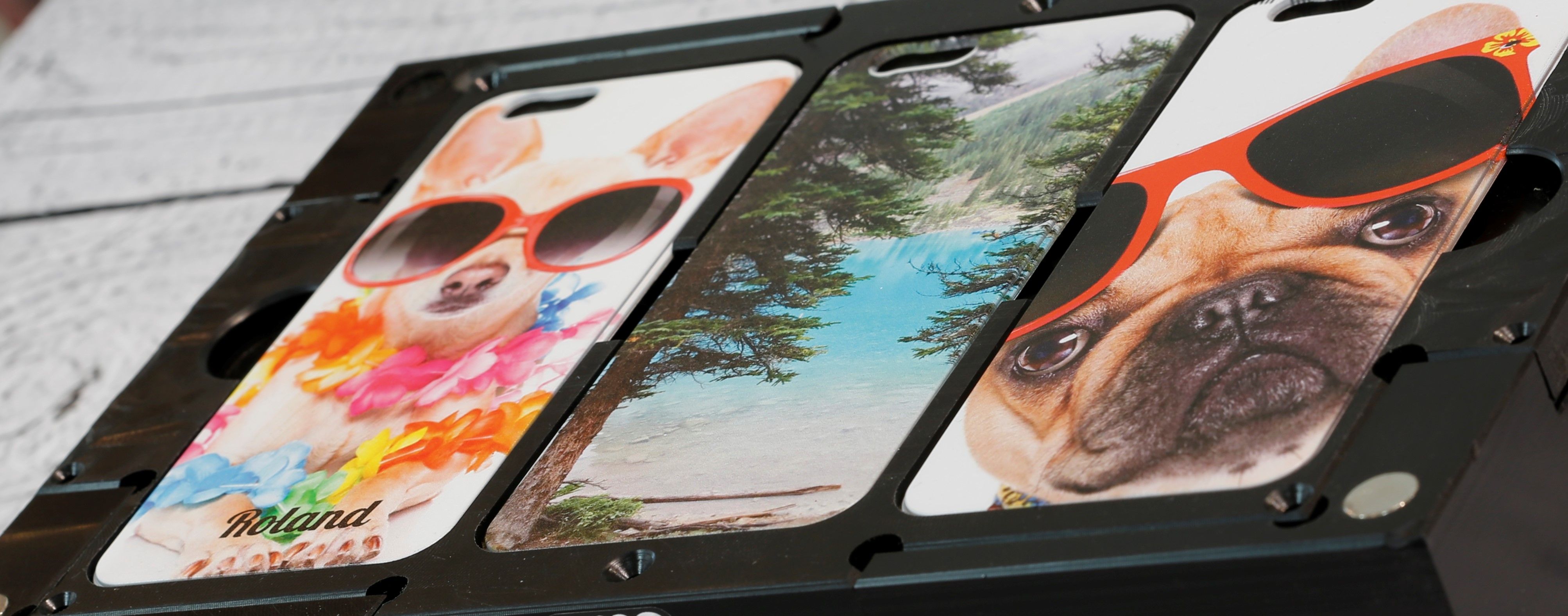 Jig for phone case printer