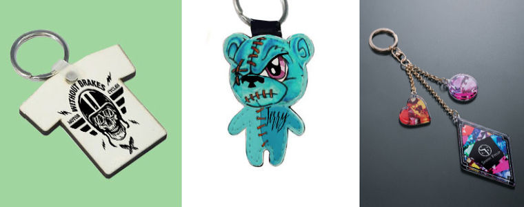 Artists and graphic designers are printing directly on keyrings as a way of showcasing their work
