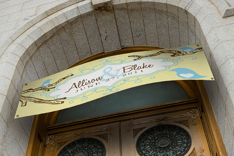 Printed wedding banner