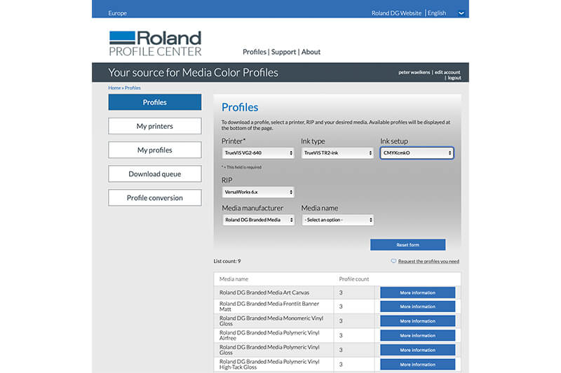 Roland Profile Center