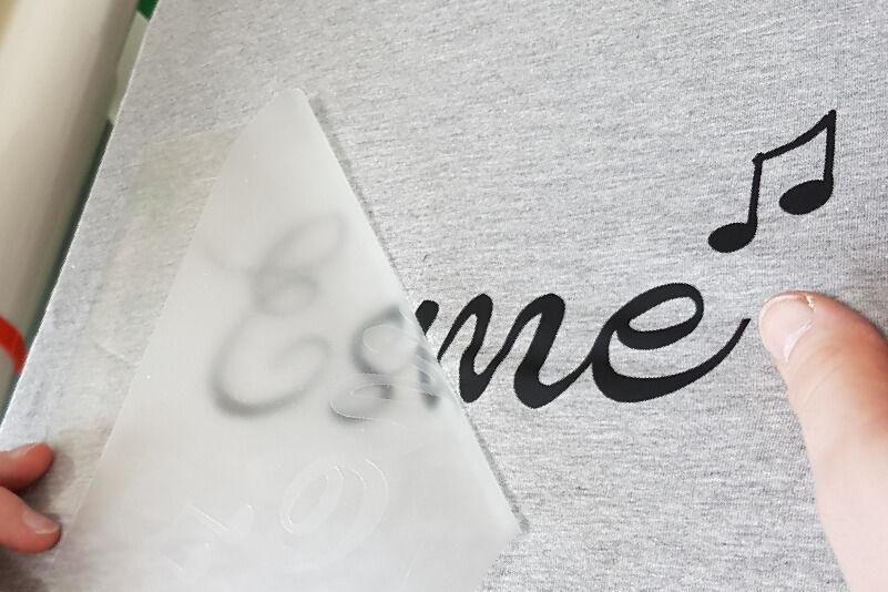 Printed and cut stickers on a laptop