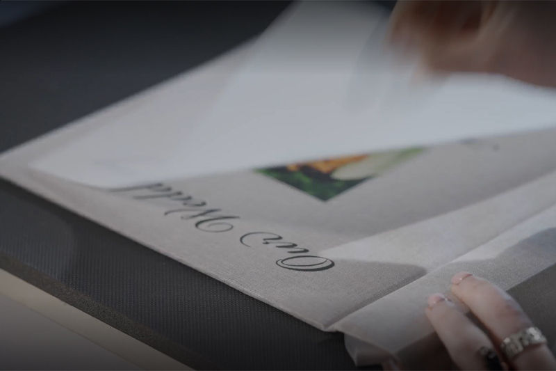 Peeling the film off the album cover