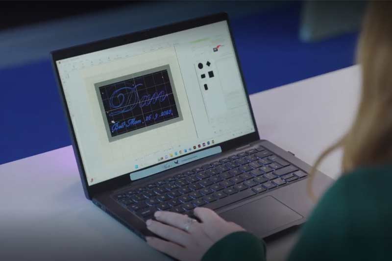 A person working on Metaza Studio