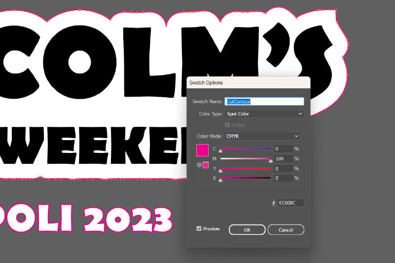 Adding cut lines in Adobe Illustrator