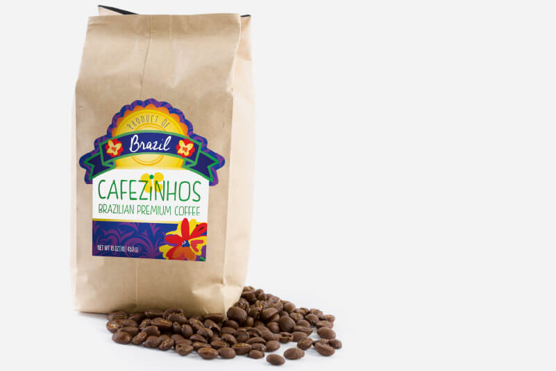 A print-and-cut sticker used as a packaging label