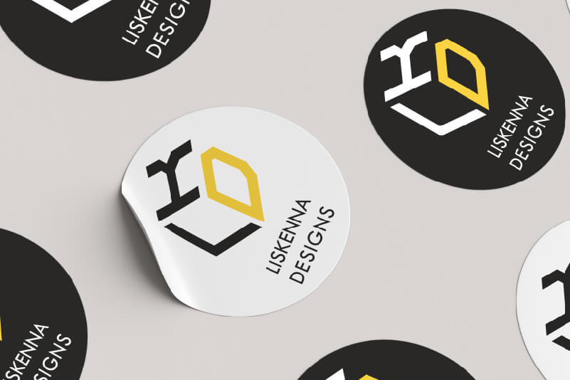 Feuille d’autocollants avec un logo d’entreprise