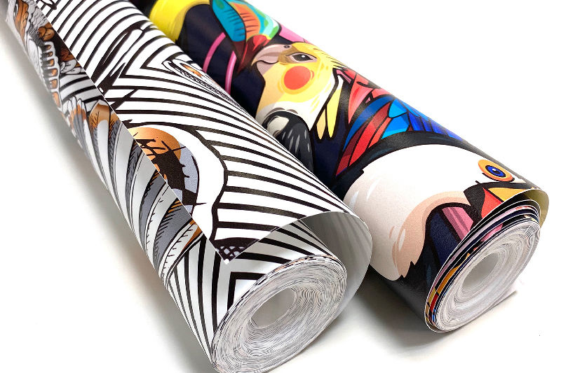 Rotoli di carta da parati stampata