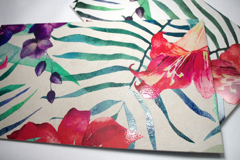 Printed ceramic tiles