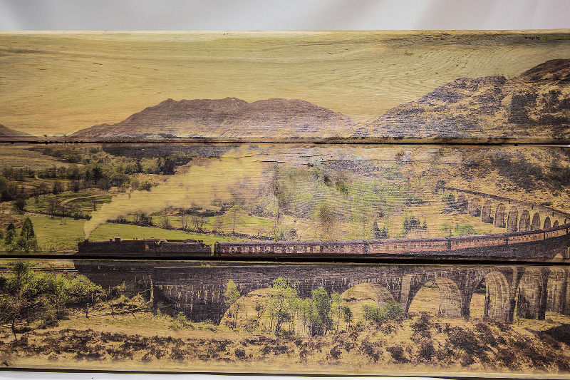 A printed wooden tabletop