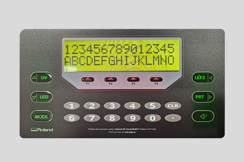 Nahaufnahme eines bedruckten Inlays