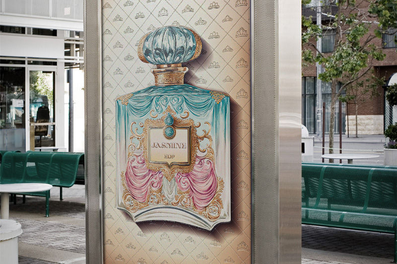 A product display printed with Dimense technology