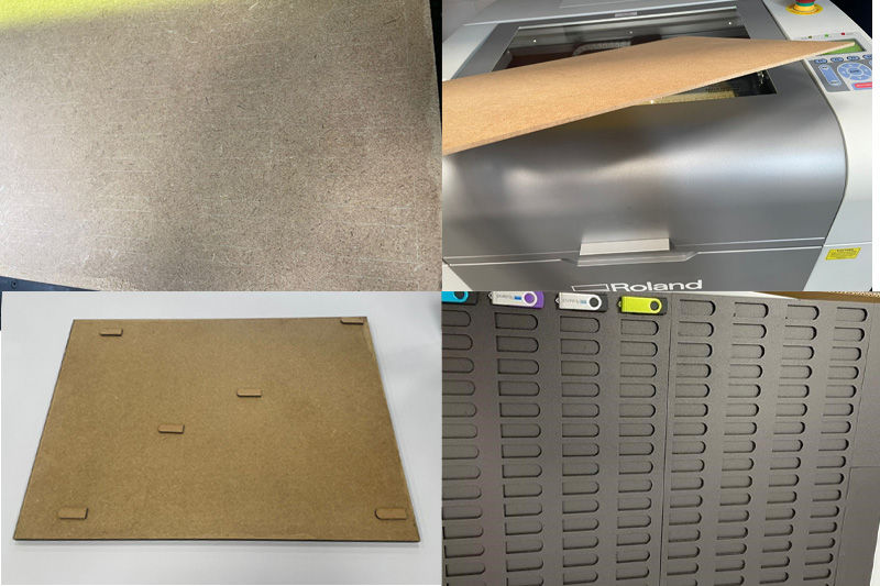 A collage of the steps we took making a jig