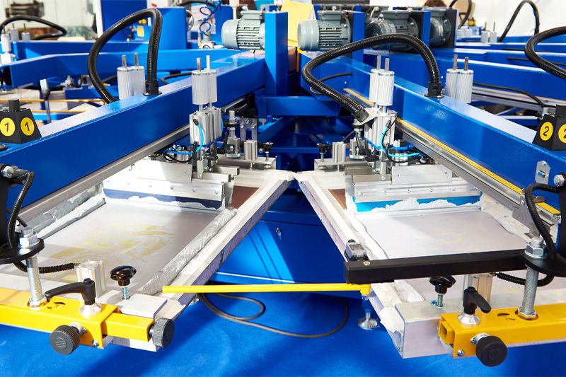 A large screen printer setup