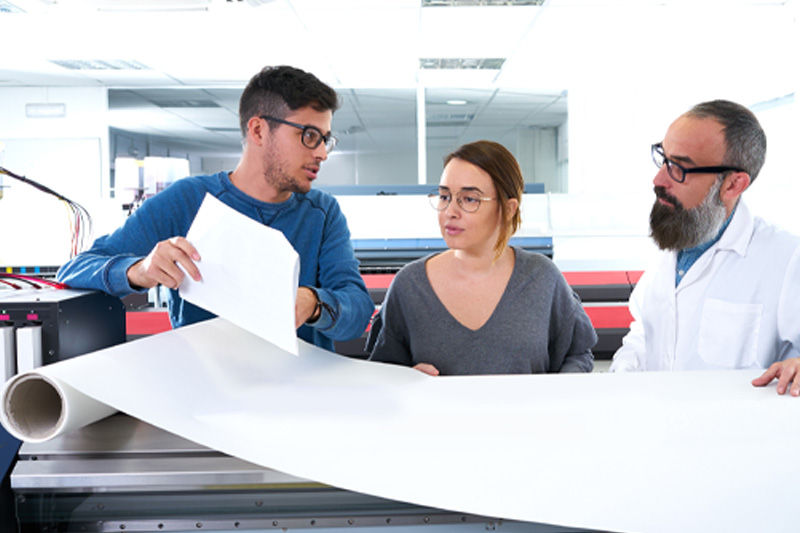 Inspecting a roll of print media