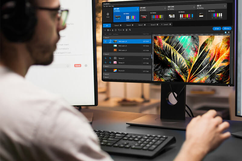 Using the VersaWorks 7 dark theme UI on a PC 