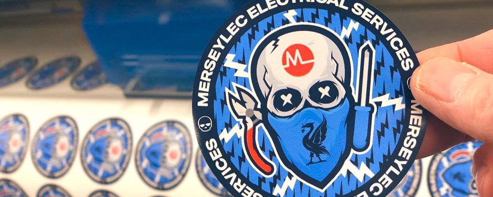 The Vinyl Guys mersey electrical services sticker