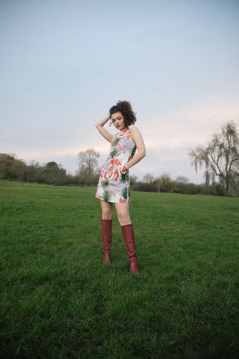 A model wearing a dress made with Roland Texart XT-640S-F