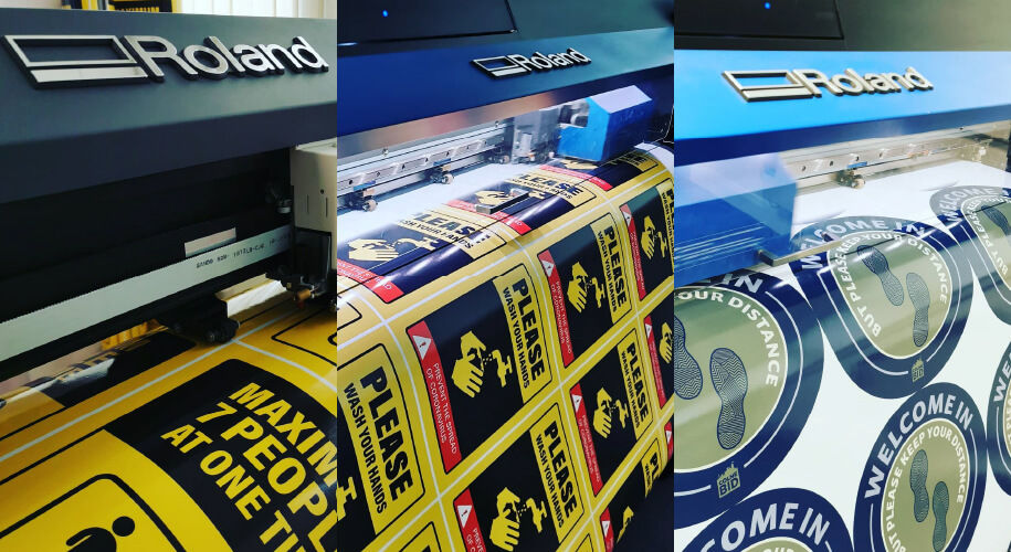 CMYK Design Copy and Print CS social distancing graphics