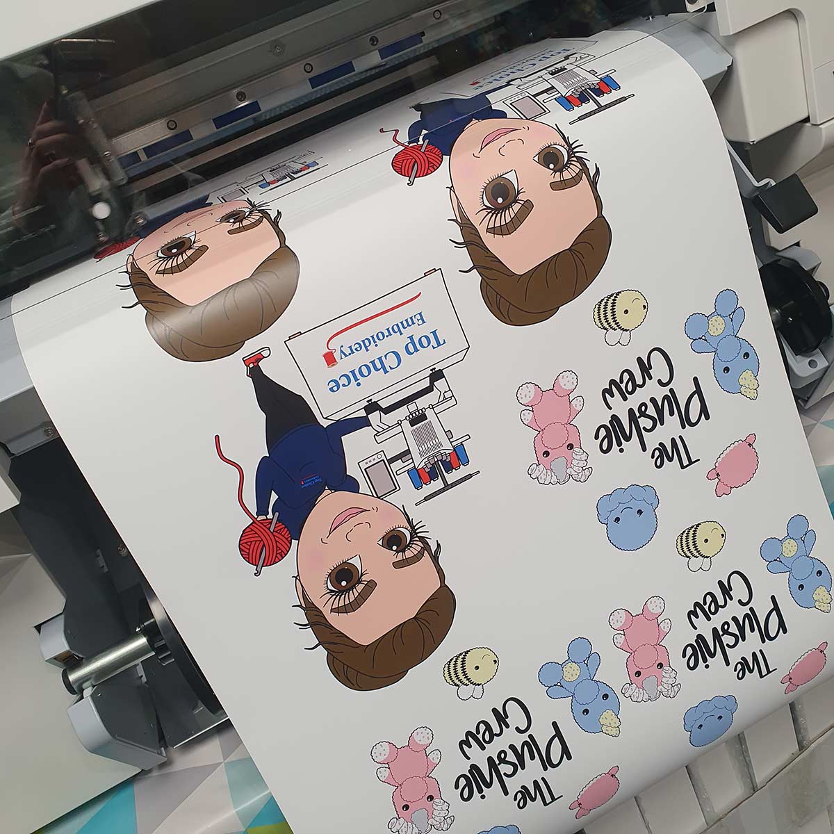 Impression d’un élément décoratif pour vêtement sur la BN2-2