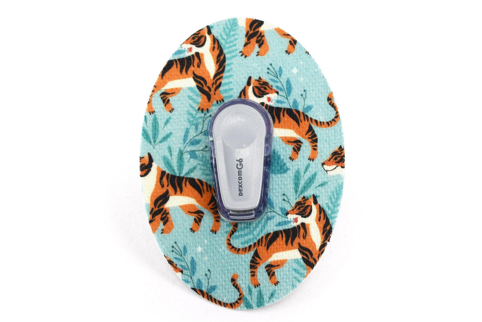 Dexcom patch with tiger design