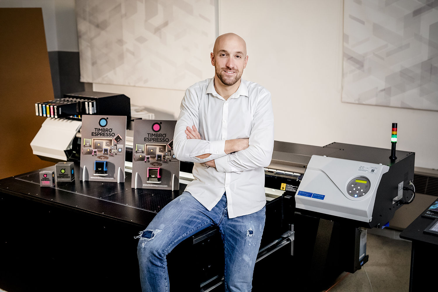 Gianluca Mazzarini, owner of Tipolitografia Mazzarini di Jesi (AN).