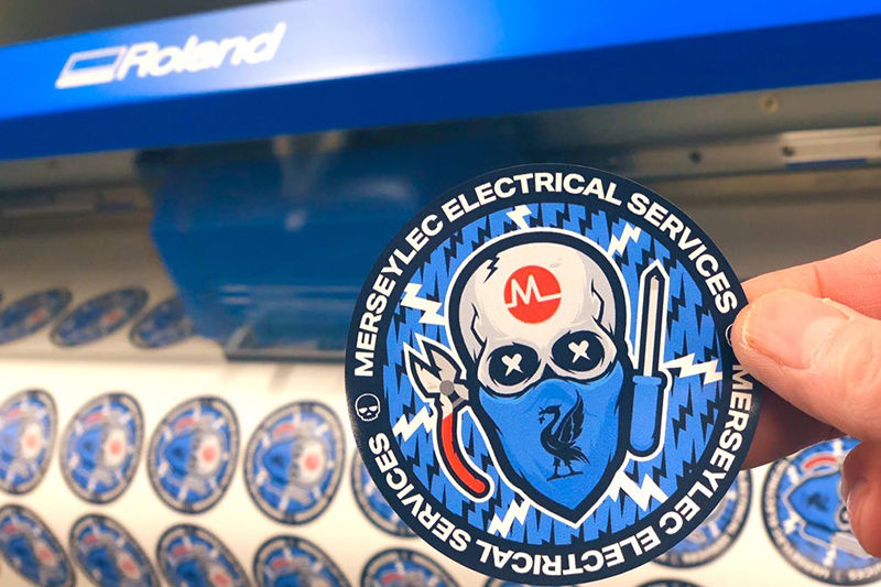 They Vinyl Guys and Merseylec Electrical Services sticker
