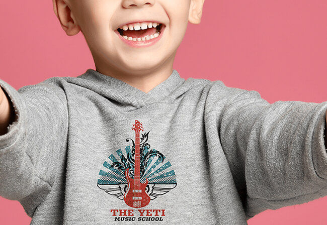 Sweatshirts printed with Roland BT-12