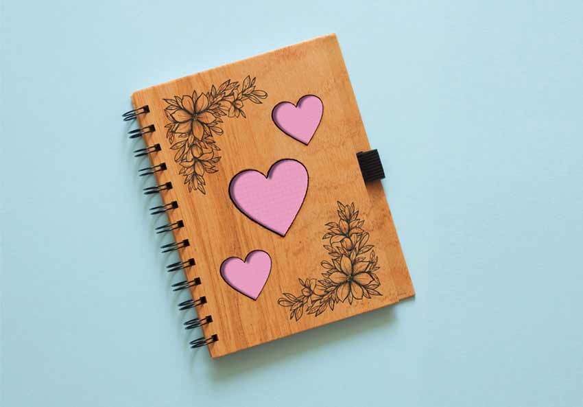 Wood pierced earrings