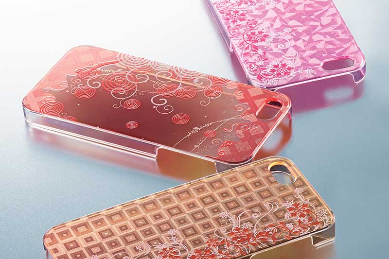 Custom printed phone cases with LEF