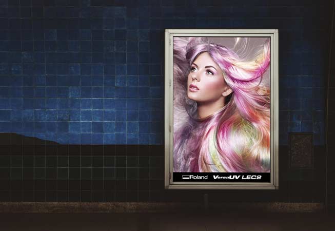 Lightbox with backlit graphics