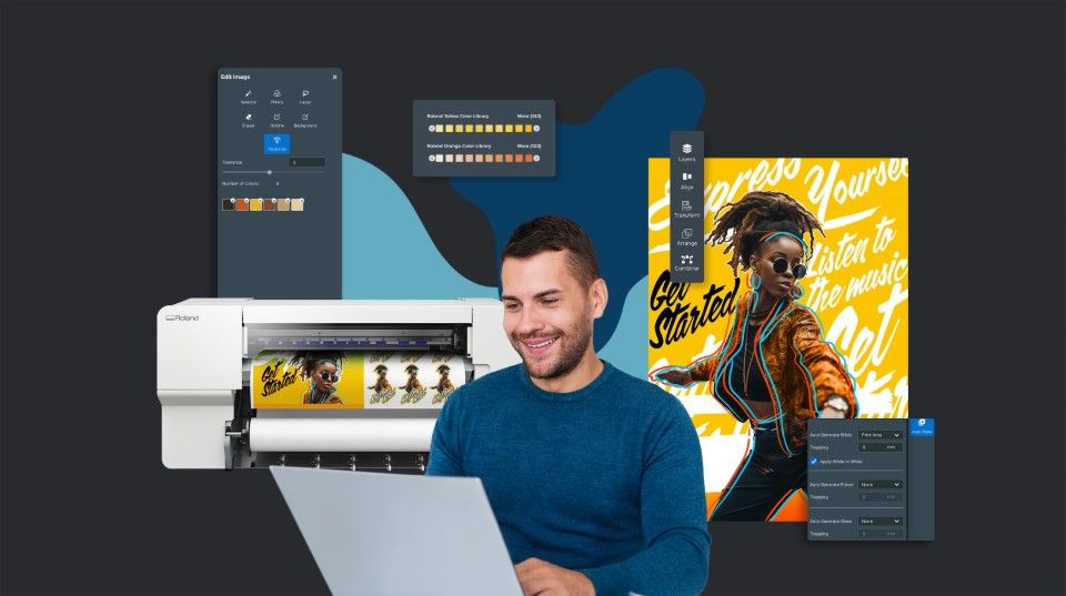 Roland DG Connect Designer avec module de communication visuelle