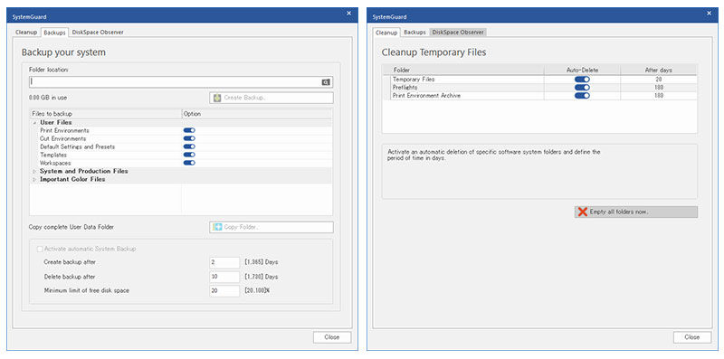 Keep PC Disk Space Optimised with ErgoSoft Roland Edition 3