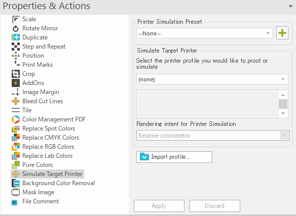 Target Printer Simulation — Ergosoft Roland DG Edition 3