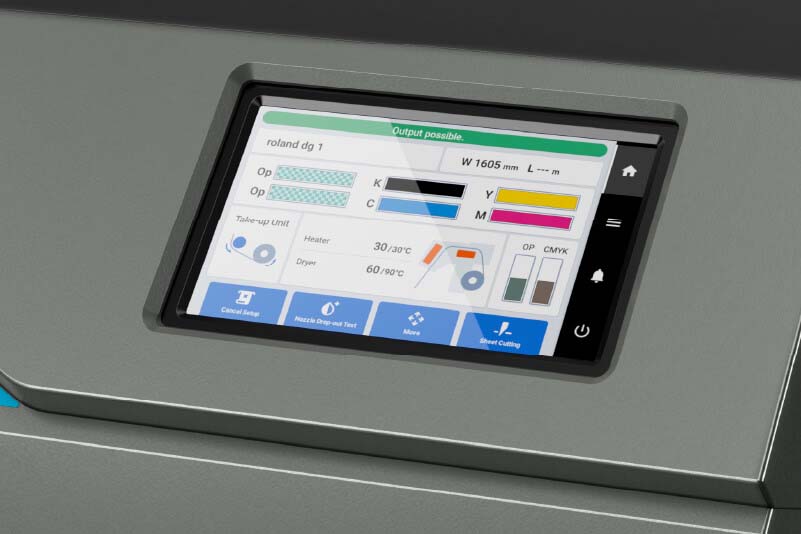 Touchscreen auf einem TrueVIS AP-640 Resin-Drucker
